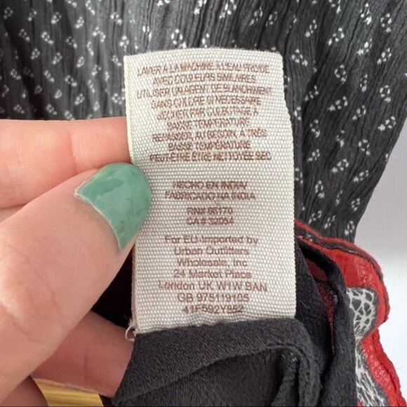 🍉 Free People Off Shoulder Flutter Sleeves Boho Slip Dress Small - Picture 10 of 15